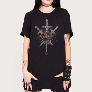 Midnight Hour Broken Heart T shirt SIZE SMALL